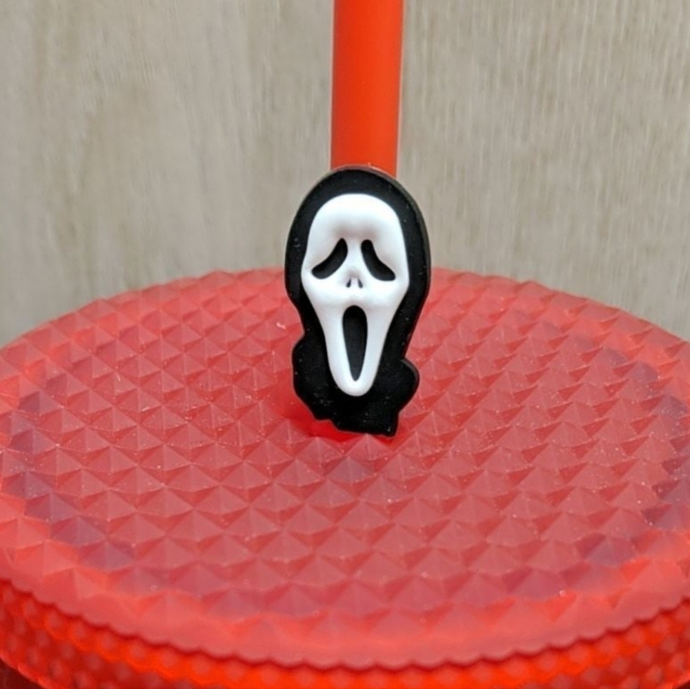Halloween Ghostface Straw Topper Starbucks